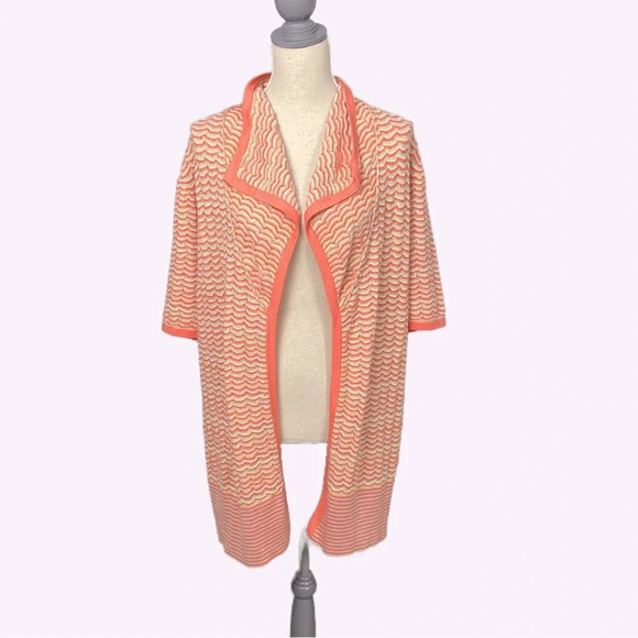 Spanner Women’s Cardigan Open Longline Short Sleeve Spring Multi Colour Large - Picture 11 of 11